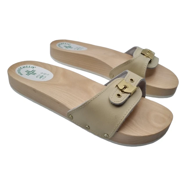 CIABATTE ZOCCOLI UOMO Sanitella con soletta in vero legno Lo zoccolo sano EUR 26 99 PicClick IT