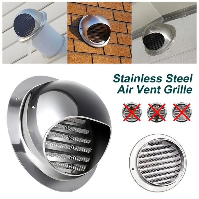 STAINLESS STEEL WALL Air Vent Ducting Ventilation Exhaust Grille Cover