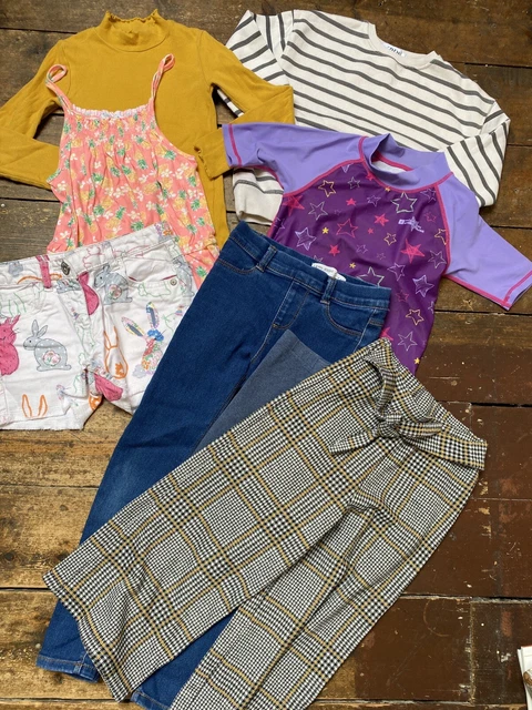 Girls Bundle Age 7-8 Years Next Zara Shorts Jeans Sweatshirt Uv Sun Top Leggings
