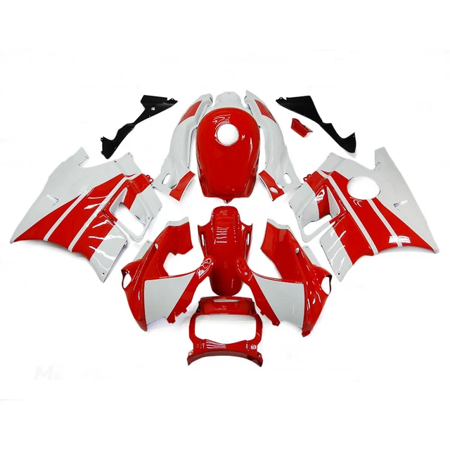White Red Fairings for Honda CBR600F2 1991 1992 1993 1994 F2 Injection Bodywork