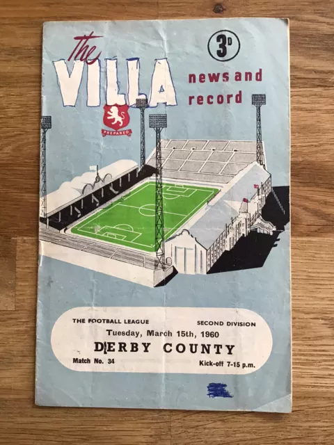 Aston Villa v Derby County 1959-60 (Div 2)