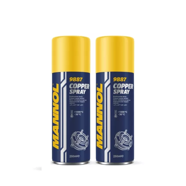 Pasta di rame MANNOL 9887 rame spray pasta freno lubrificante grasso 2x 250ml