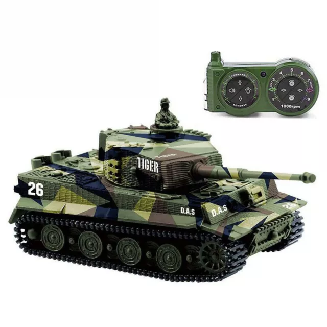 1:72 Radio Remote Control Mini Rc German Tiger I Panzer Tank w/ Sound Toys Gift