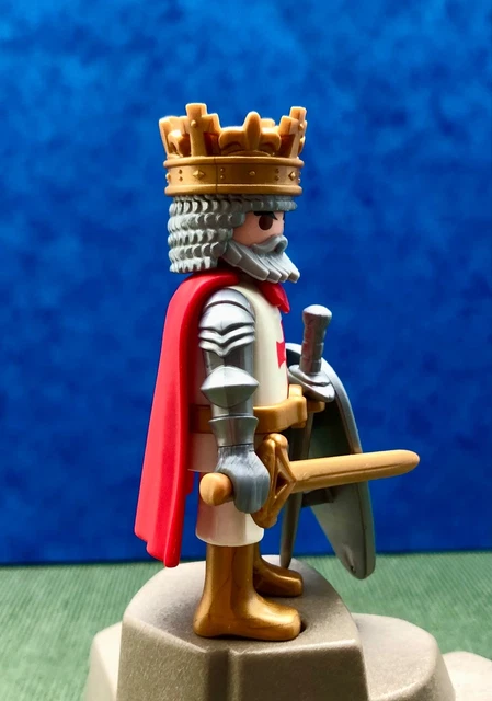 Playmobil Rare : Chevalier Noir Maltais Croisé - Contre Saladin - Figurine Vintage