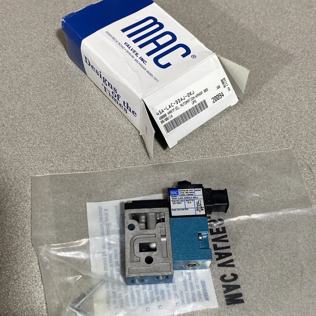 New In Box Mac Valves 4-Way Solenoid Valve 24VDC 1/8" NPT Base 45A-LAC-DDAJ-2KJ