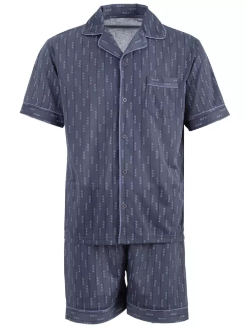 Lucky Herren Pyjama Shorty Schlafanzug kurzarm Sommer Knopfleiste Größe M-XXL