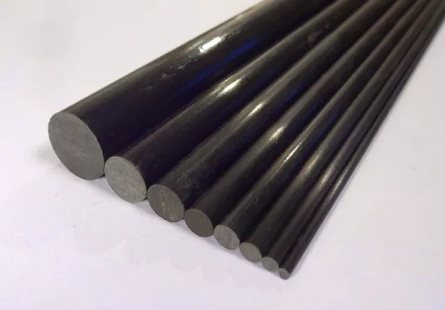 5x Short Lengths 3mm OD x 200mm Pultruded Carbon Fibre Rods (R3-200)