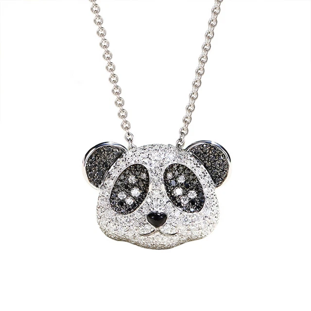 Party Necklace Earrings Ring Piercing Creative Panda Shape Stud Earrings Opening