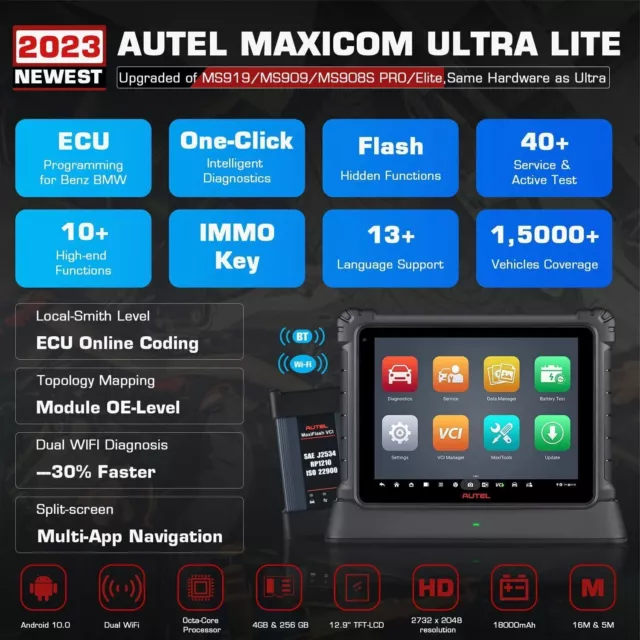 2024 Autel MaxiSYS Ultra Lite MS919 MS909 ULTRA Profi ECU Programmier Codierung 3