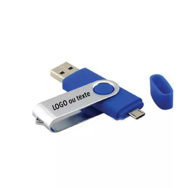 16 GO MICRO USB & USB 2 en 1 Clé USB OTG personnalisable mémoire flash