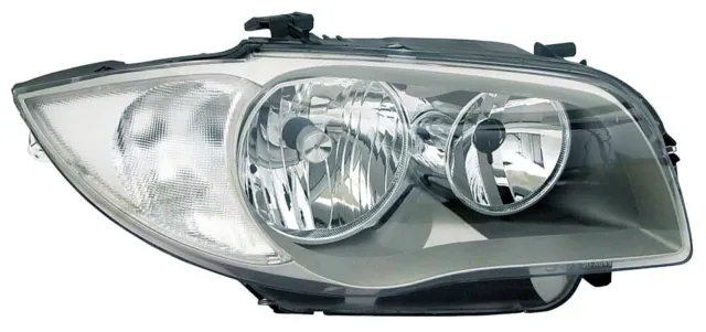 Scheinwerfer rechts für BMW E81 E88 03-2006 Silber Chrom H7 1er Halogen Ersatzte