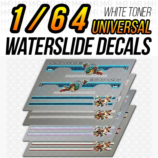 1/64 Slap Jack Supra Custom White Toner Universal Waterslide Decal For Hot Wheels