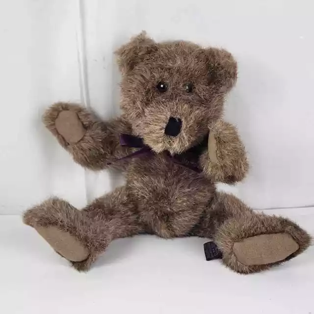 Vintage The Boyd's Bears Collection Jointed Brown Bear with Burgundy Ribbon 1364