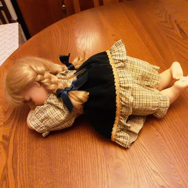 Very Cute Crawling Porcelain Doll 18 Inches