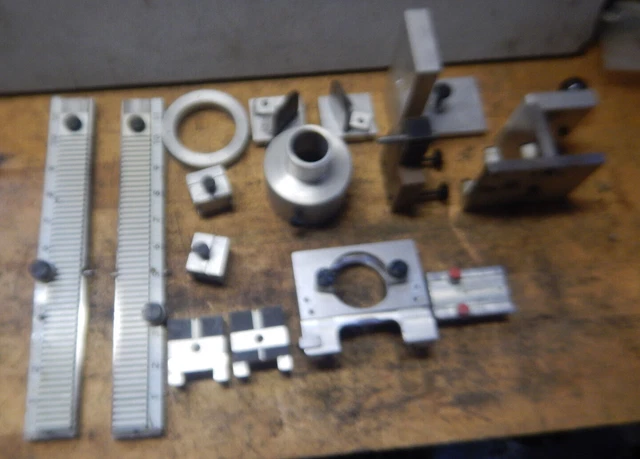 Pile Of Various Lab Or Machinist Non-Ferrous Other Metal Jig Fixtures Setup Tool