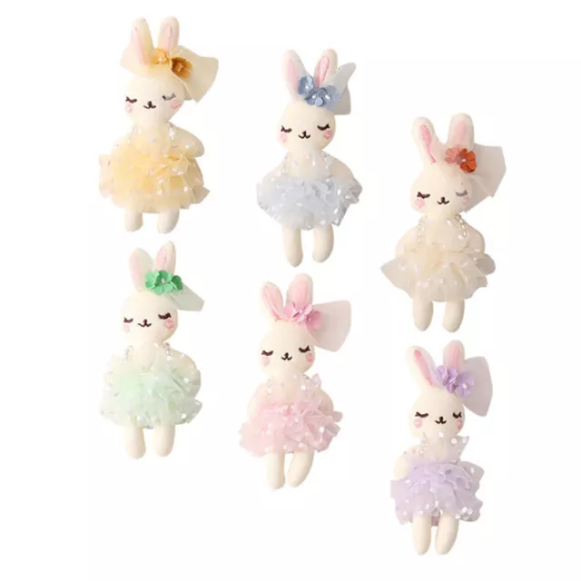 6 Pcs Rabbit Doll Rabbits Decorations Easter Basket Korean Version