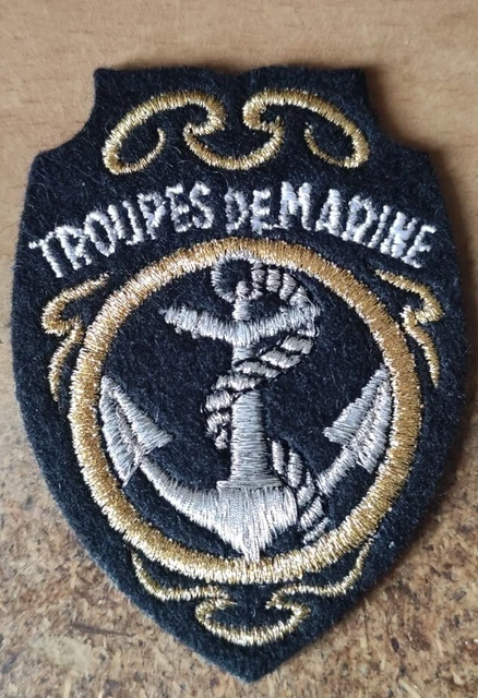 Ecusson Couteau Ecusson Brodé Troupes De Marine - Losange Basse