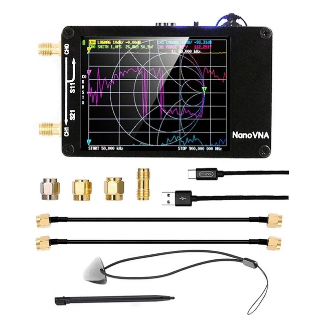 Analizzatore antenna vettoriale NanoVNA-H aggiornato 10KHz-1,5 GHz MF HF VHF UHF per Y7J7