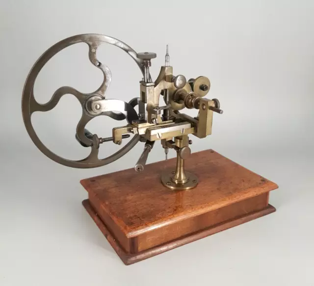 Uhrmacherdrehbank / Räderwälzmaschine um 1900 Clockmaker Watchmaker Lathe