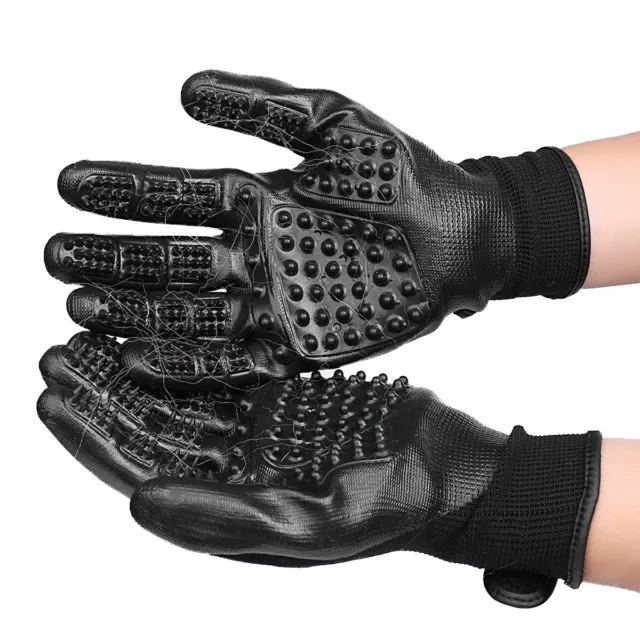 Upgraded Pet Shedding Mitts | Dog, Cat & Horse Hair Remover/Grooming Gloves Pair