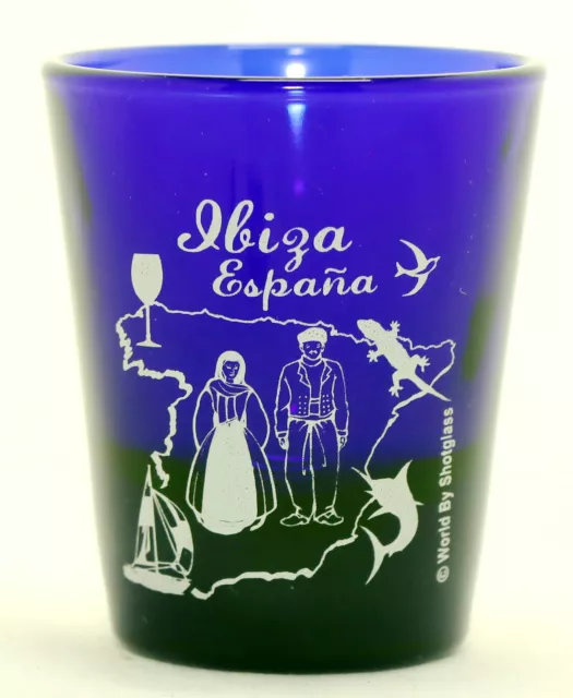 Ibiza Spain Cobalt Blue Classic Design Shot Glass Shotglass