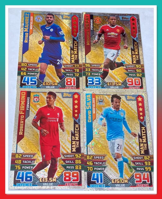 15/16 Topps Match Attax Premier League Trading Cards  -  Man of the Match