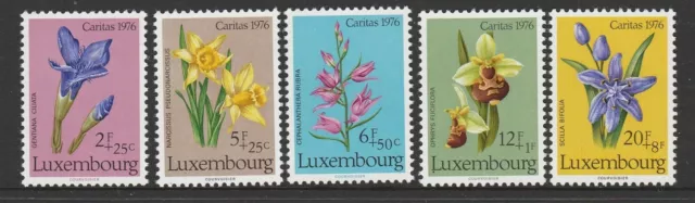 LUXEMBOURG - 1976 NATIONAL WELFARE FUND set of 5 MNH - Protected plants