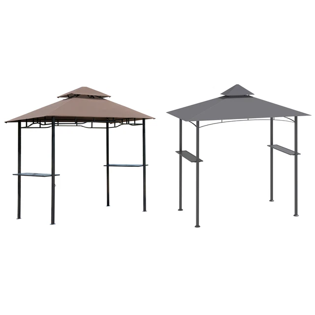 Grillpavillon Grillzelt Gartenzelt Barbeque Pavillon Doppeldach Stahl