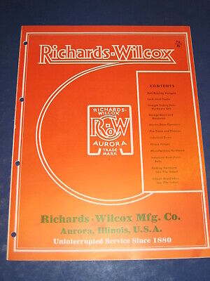 50s Richard-Wilcox Overhead Garage Door catalog Barn Sliding Power Gate Hardware