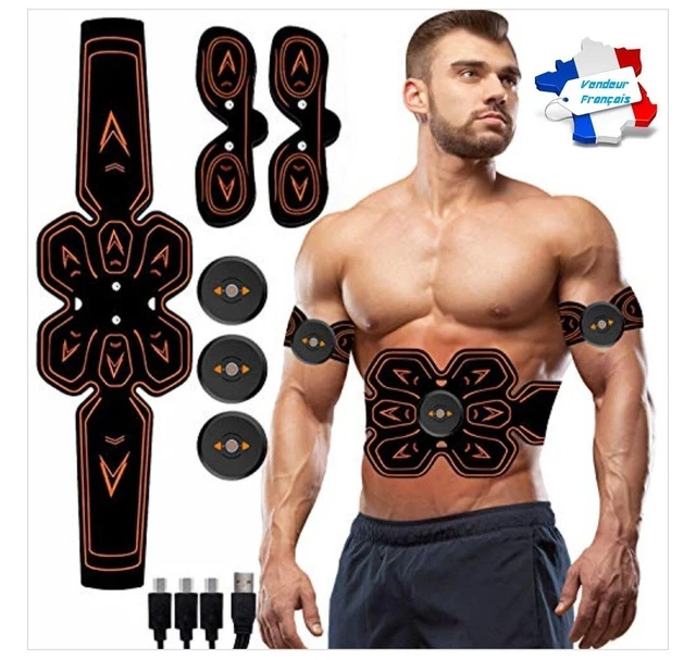 Appareil EMS électrostimulation USB – Pack Abdos Et Biceps, Fitness Et Musculation