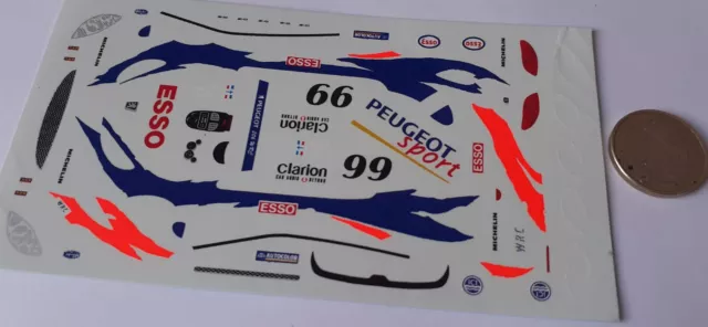 decalcomanie decals déco peugeot sport presentation 1/43