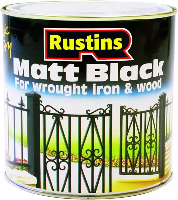 RUSTINS Matt Black Paint 250Ml