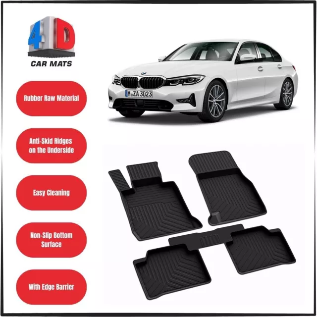 Premium 4D Auto Pavimento Tappetini Per BMW 3 Serie G20 2019-Up Durevole Facile