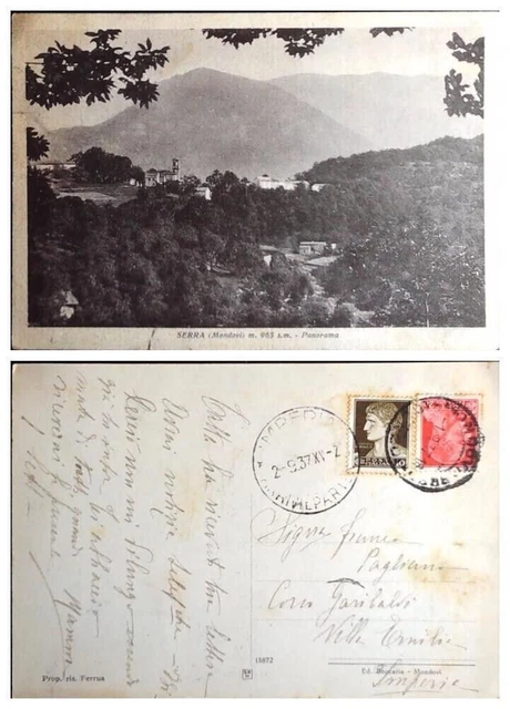 Cartolina Piemonte-Cuneo-Serra Mondovi Panorama