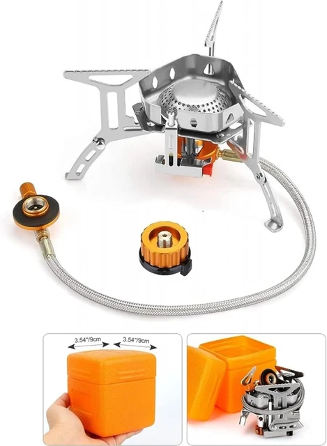 FORNELLO DA CAMPEGGIO Mini Stufa Compatto Fornellino Antivento A Gas - 13