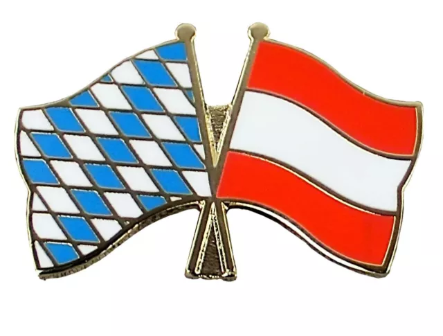 Bayern-Österreich Freundschafts Pin Flaggen Pin Freundschaftspin