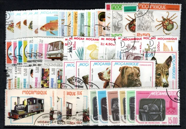 Schönes Briefmarken Lot Mosambik 70er/80er Jahre gestempelt.