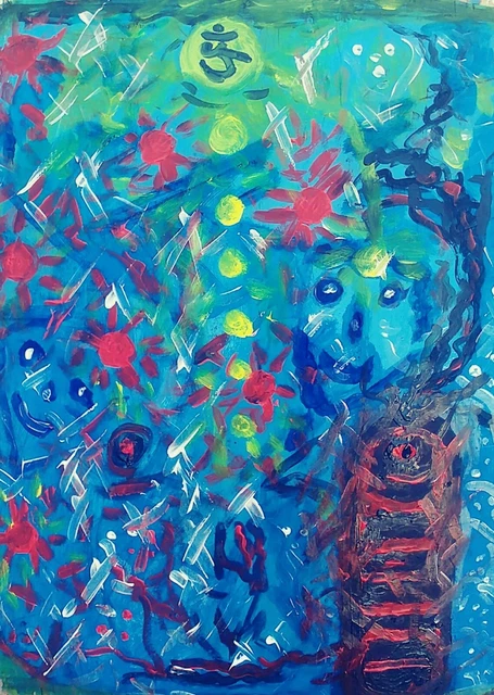 dipinto artista Siracusa cm70x50  quadro quadri emergenza virus emergenza 2020
