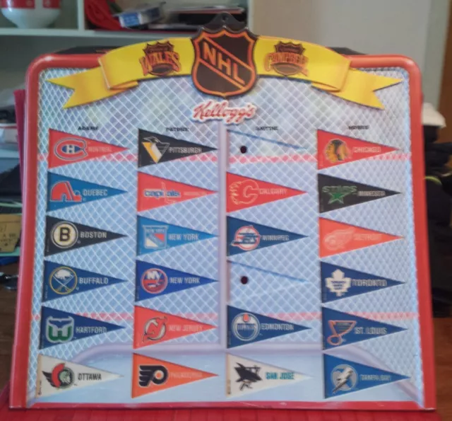 NHL National Hockey League,  Kellogg Canada 1992 , 22 miniature pennants