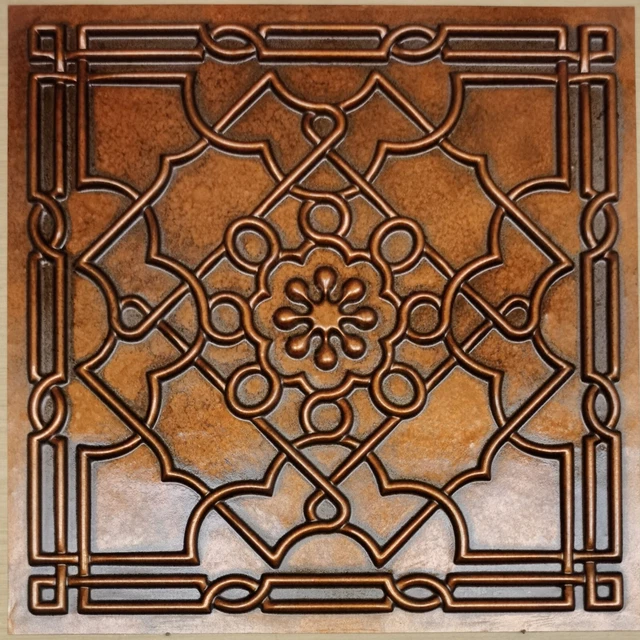 Ceiling tiles Faux tin archaic copper decor bar saloon wall panel PL09 10pcs/lot