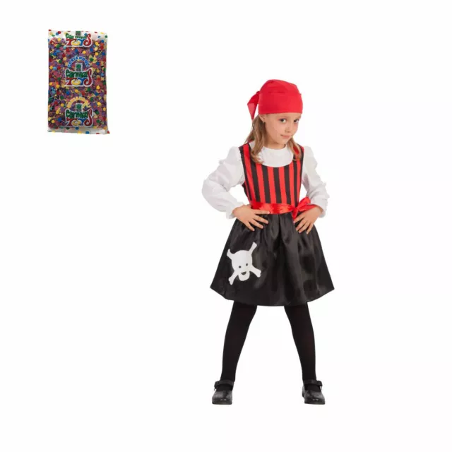 Carnival Toys Costume da Piratessa Vestito Pirata Bambina Coriandoli in Omaggio