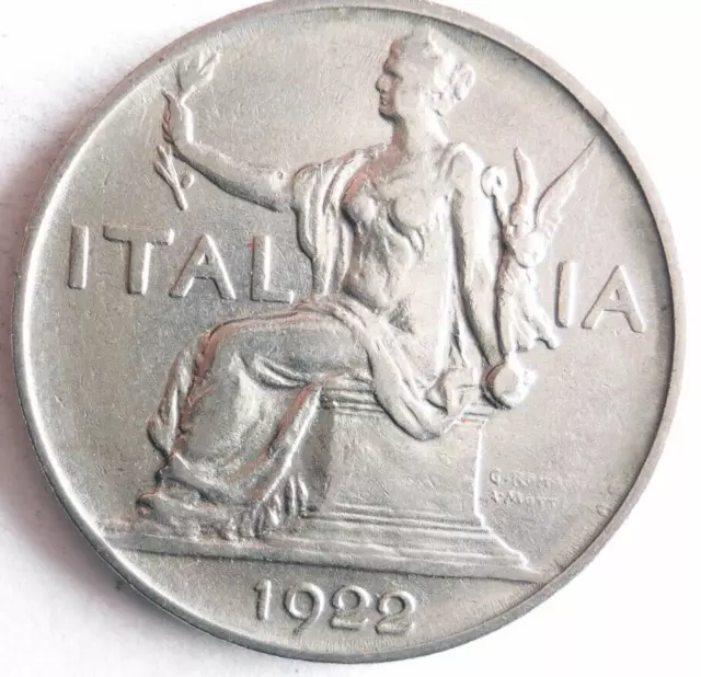 1922 Italy LIRA - Excellent Collectible Coin Italy Bin #B