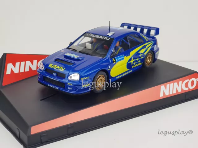 Slot car scalextric ninco 50308 Subaru " WRC " #5 Rally Svezia 2005