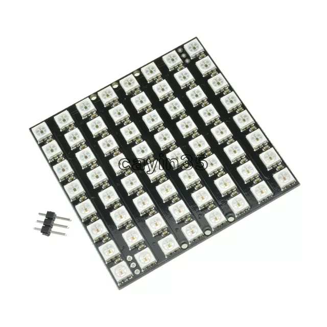 WS2812 8x8 64 Bit Matrix 5050 LED RGB Full-Color Black Board for Arduino