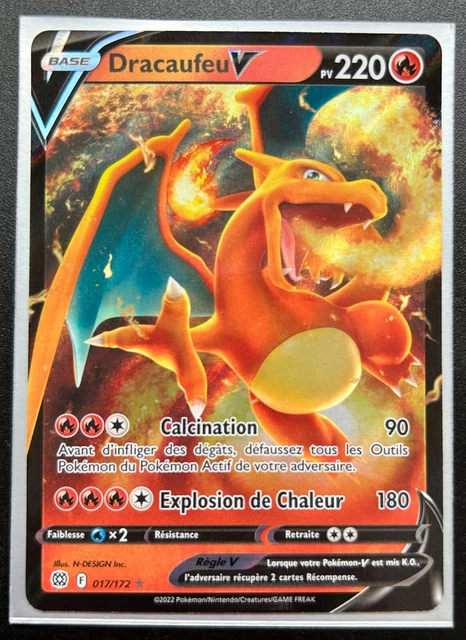 Dracaufeu-V Pv 220 17/172 - Carte Ultra Rare - Épée et Bouclier - S