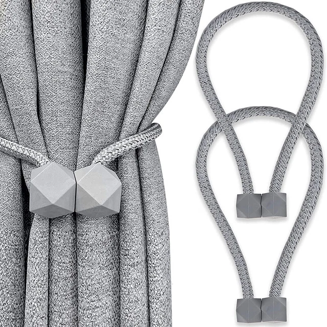 2pcs Strong Magnetic Curtain Tie Backs Buckle Clips Holdbacks Curtain Tie RopSY