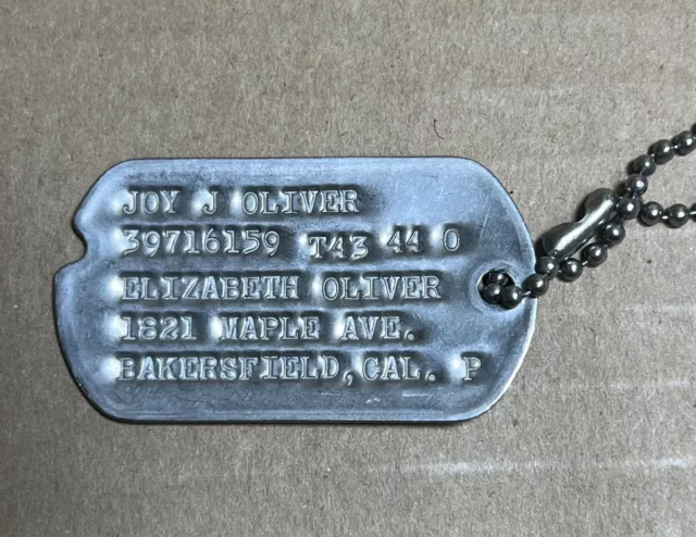 Us army dog clearance tags format