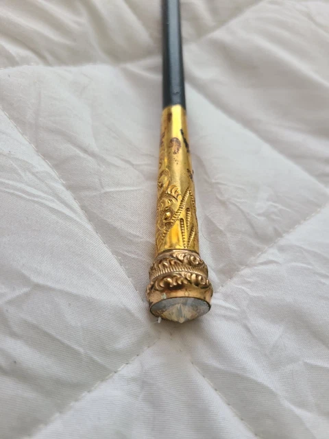 antique conductors baton | vintage  gold & sterling& MOP Austrian music