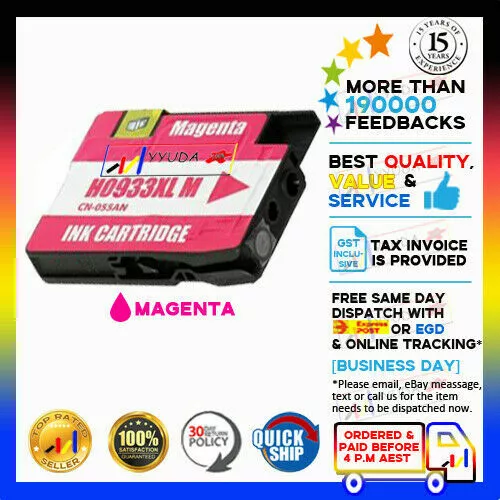 1x NoN-OEM Ink Cartridge Magenta 933 933XL for HP Officejet 6600 6600e Printer