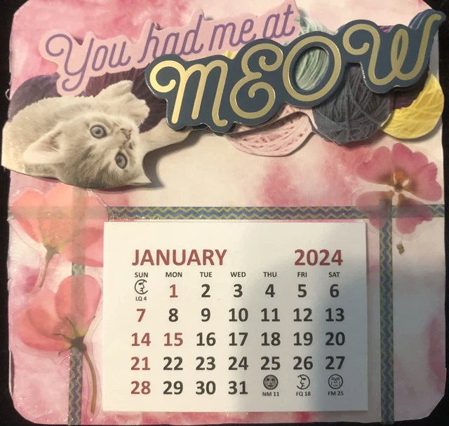 MINI CALENDAR 2024 CATS 8.50 PicClick